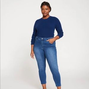 Universal Standard Seine High Rise Skinny Jeans, Size 18, True Blue